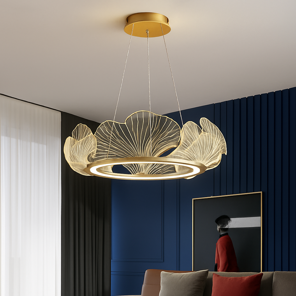 suspension led en acrylique design moderne décoratif
