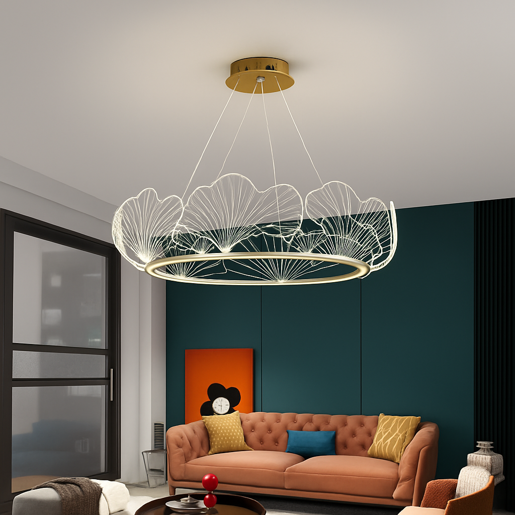 suspension led en acrylique design moderne décoratif