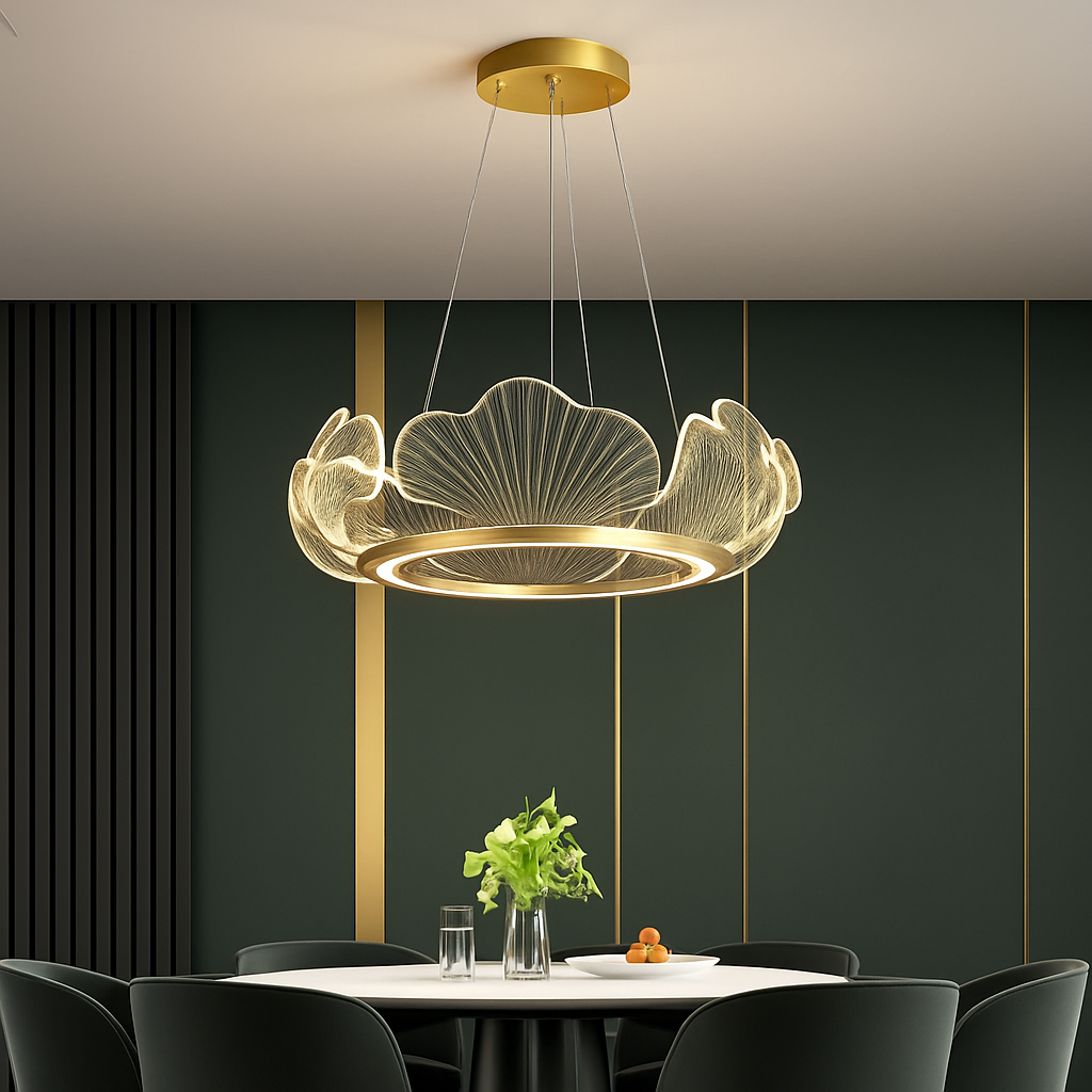 suspension led en acrylique design moderne décoratif