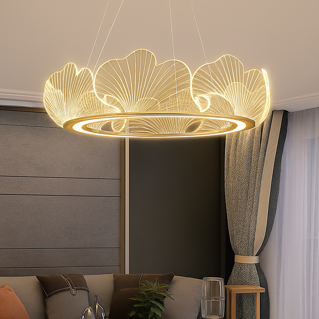 suspension led en acrylique design moderne décoratif