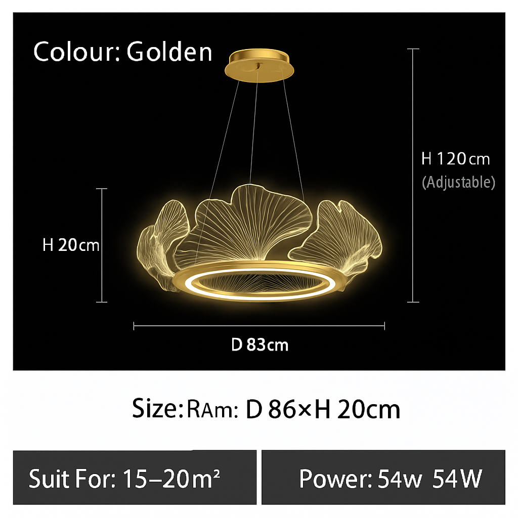 suspension led en acrylique design moderne décoratif