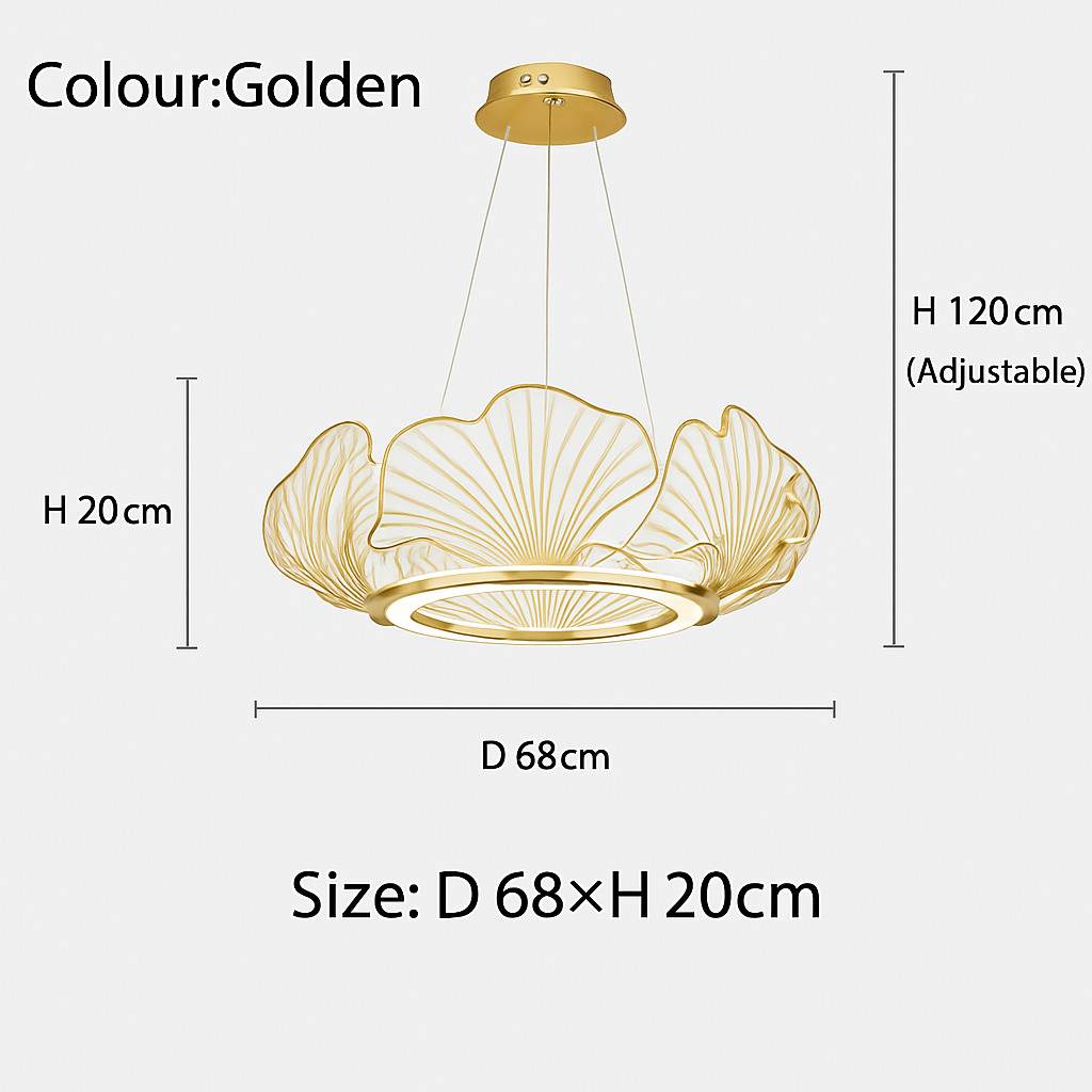suspension led en acrylique design moderne décoratif