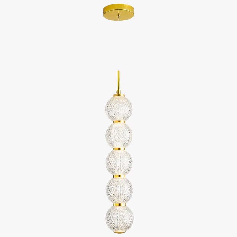 suspension led en acrylique transparent hauteur réglable