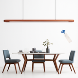 Suspension LED en bois au design nordique moderne ovale à longue bande