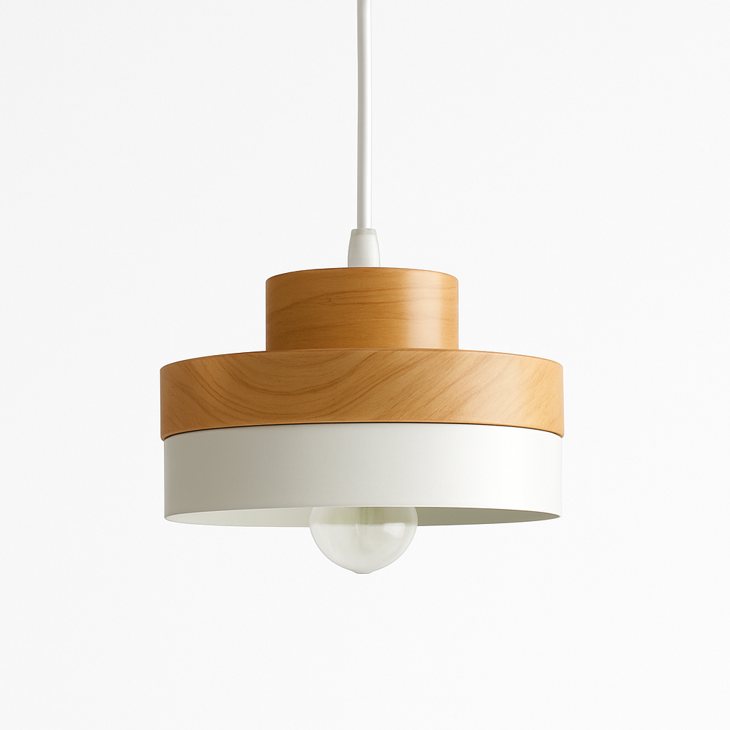 Suspension LED en bois (carré ou rond)