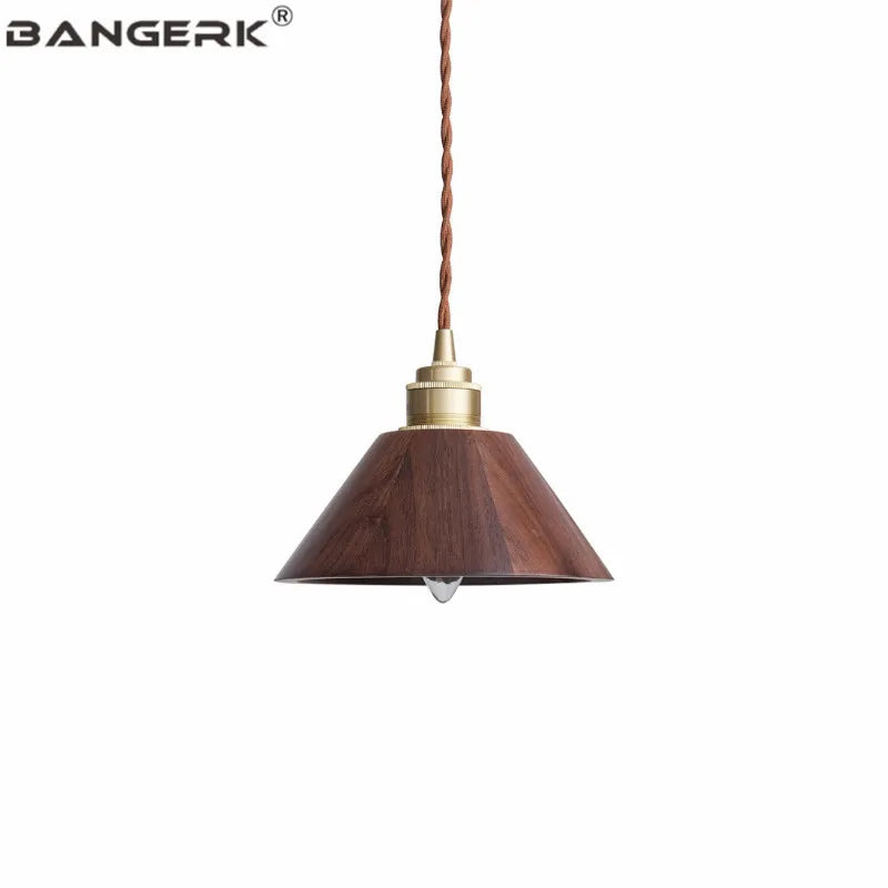 suspension led en bois moderne design nordique loft