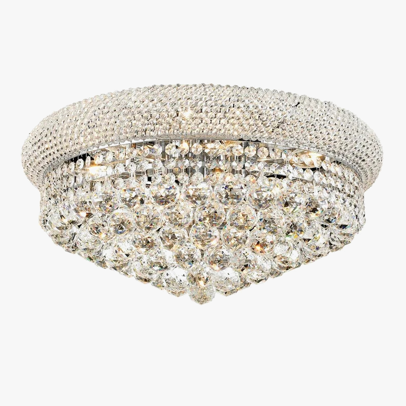 suspension led en cristal de luxe design moderne