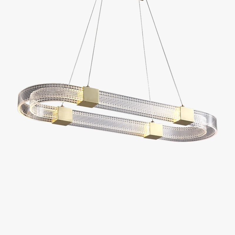 suspension à led en forme d'anneau pour loft et restaurant