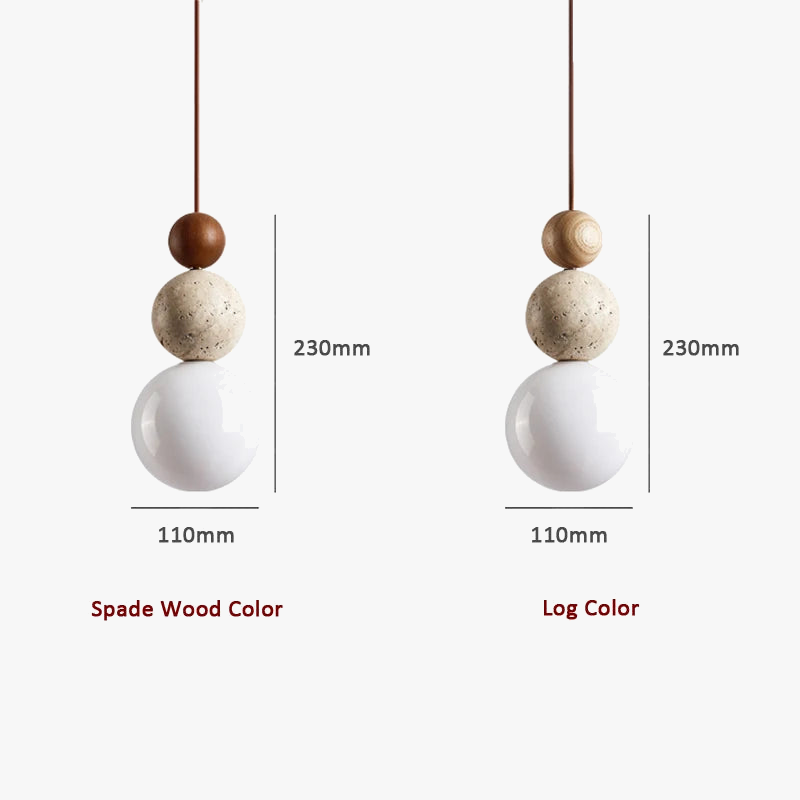 Suspension LED en forme de gourde ronde en tuf jaune Wabi Sabi