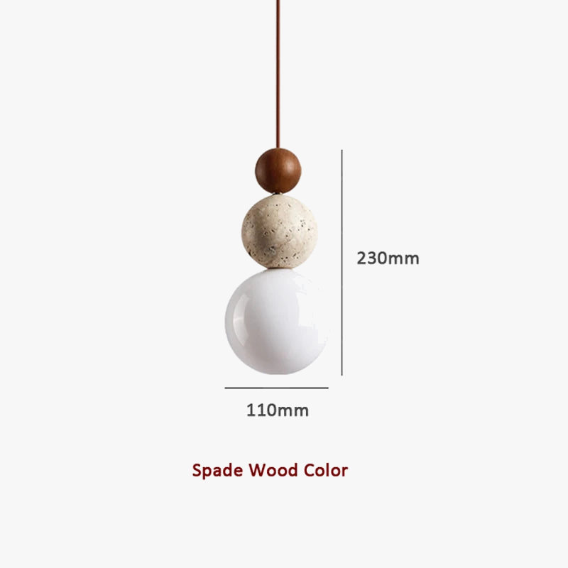 Suspension LED en forme de gourde ronde en tuf jaune Wabi Sabi