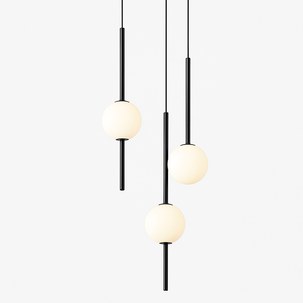 suspension LED en laiton design moderne avec cordon réglable en verre de cristal