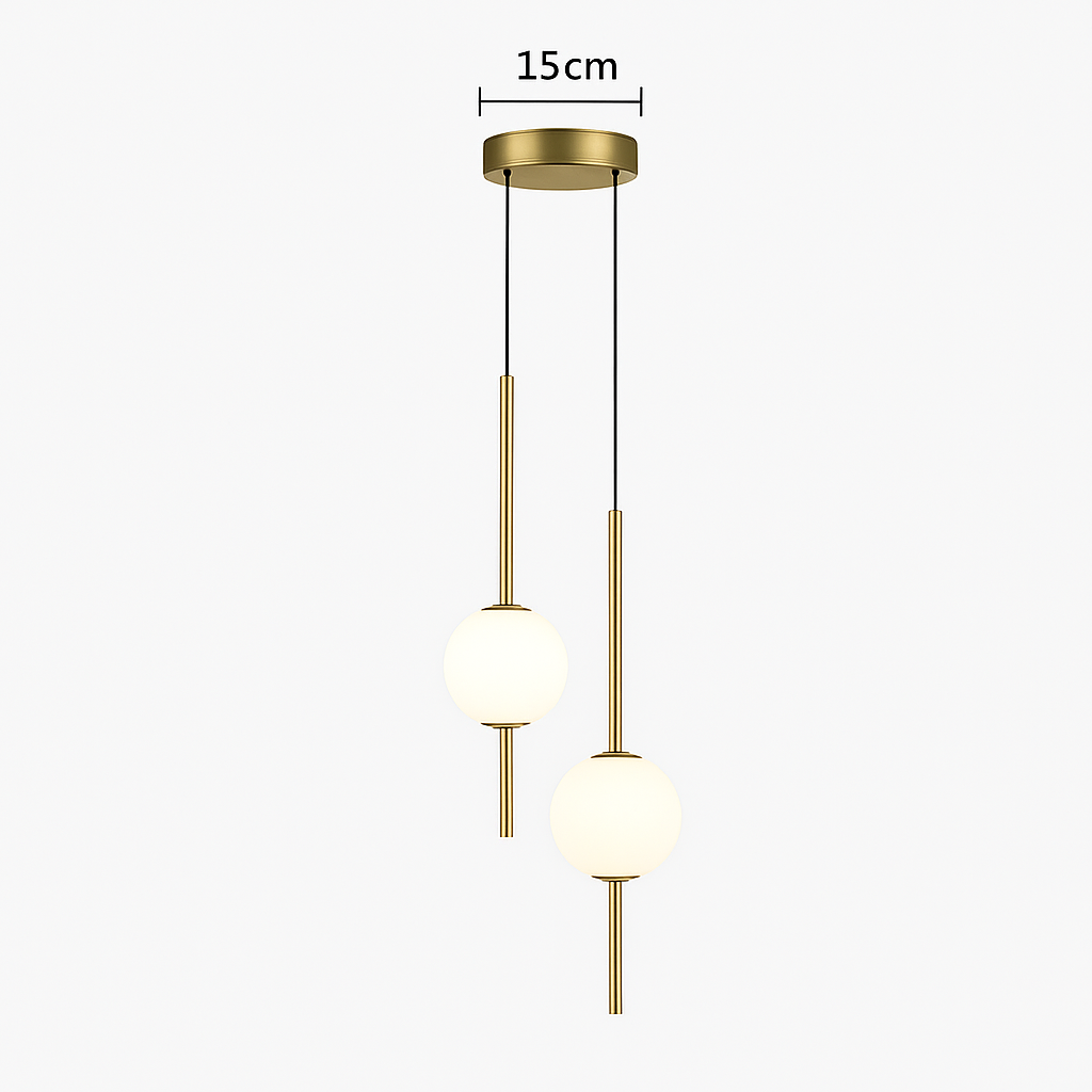 suspension LED en laiton design moderne avec cordon réglable en verre de cristal
