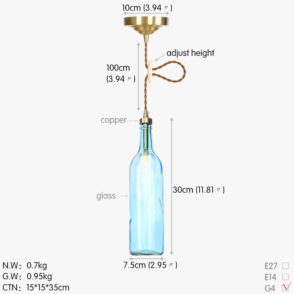 suspension LED en laiton et verre design moderne décoratif
