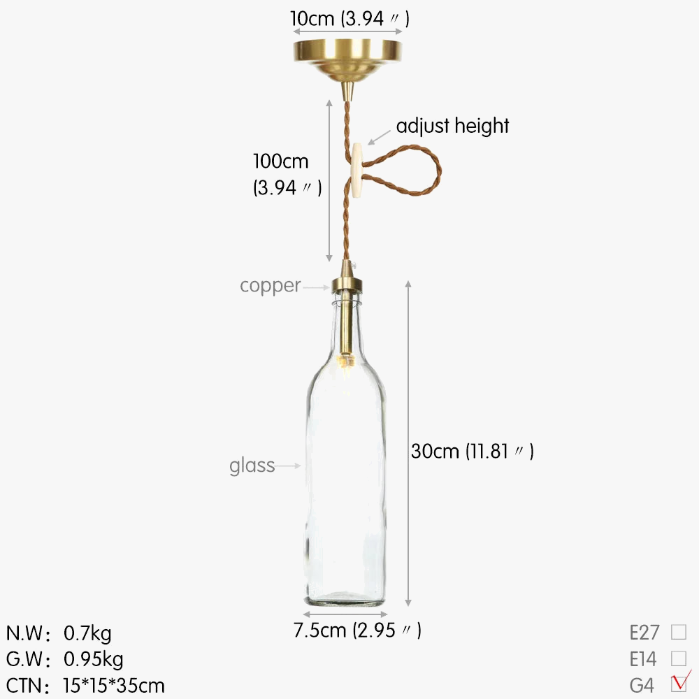 suspension LED en laiton et verre design moderne décoratif