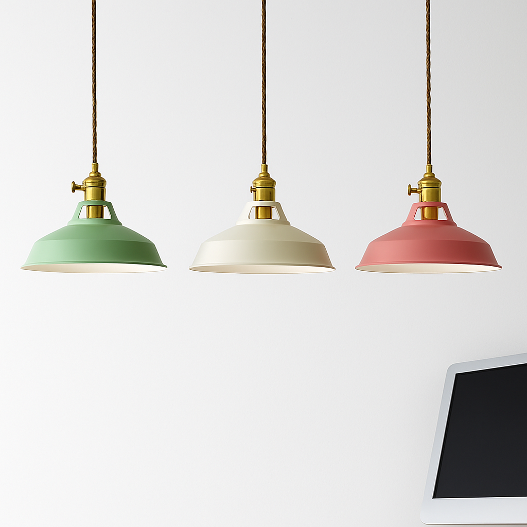 Suspension LED en métal coloré Loft