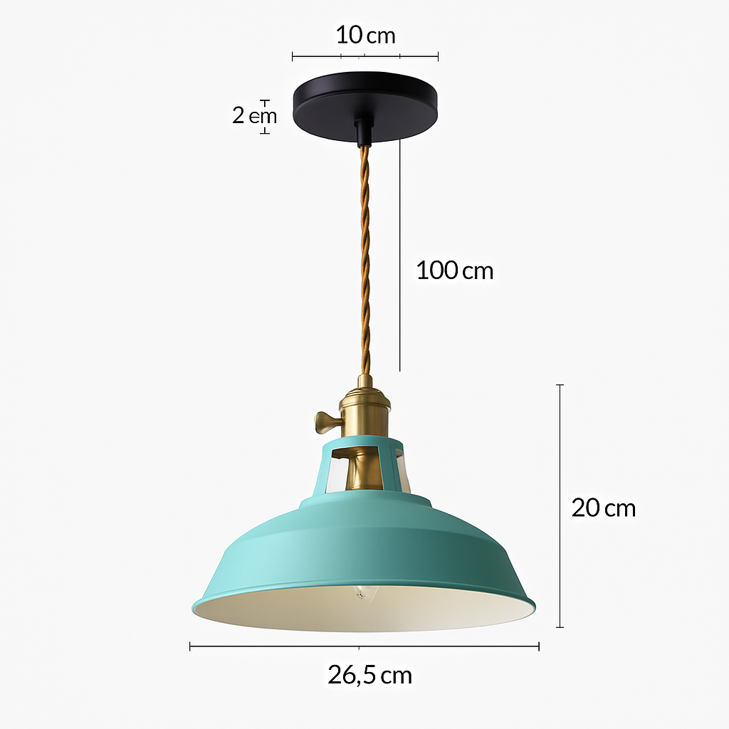 Suspension LED en métal coloré Loft