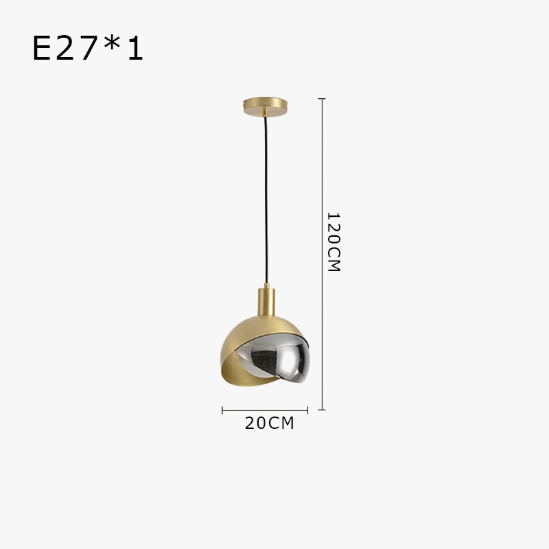 suspension LED en métal doré idéale pour décoration intérieure