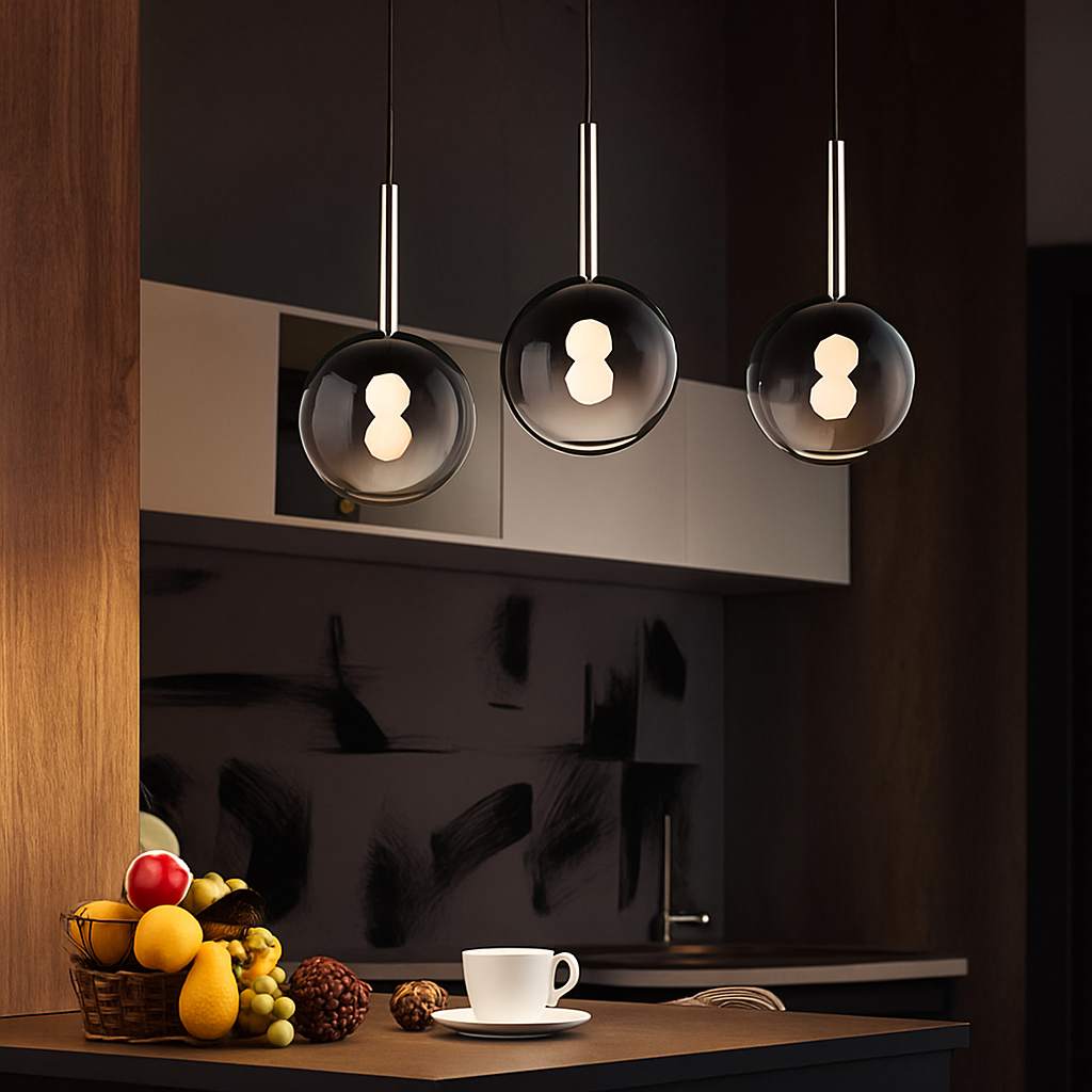 suspension led en métal et acrylique design nordique moderne