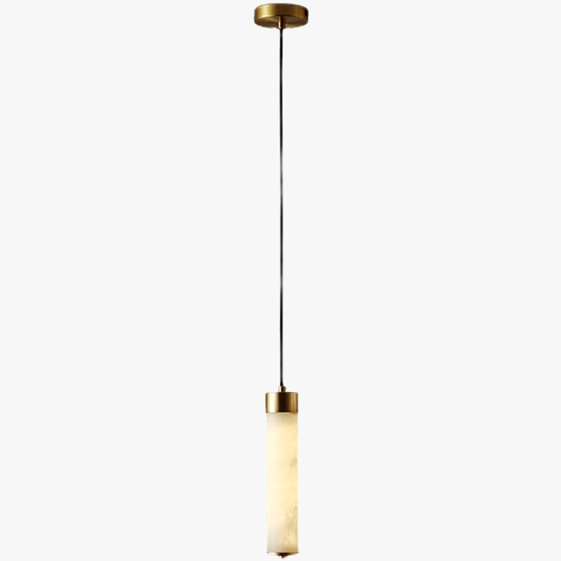 suspension LED en marbre et laiton avec cordon réglable