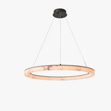 Lustre LED rond en marbre véritable