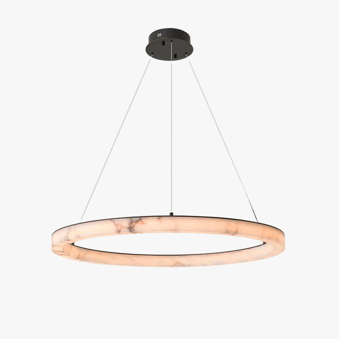 Suspension LED en marbre véritable