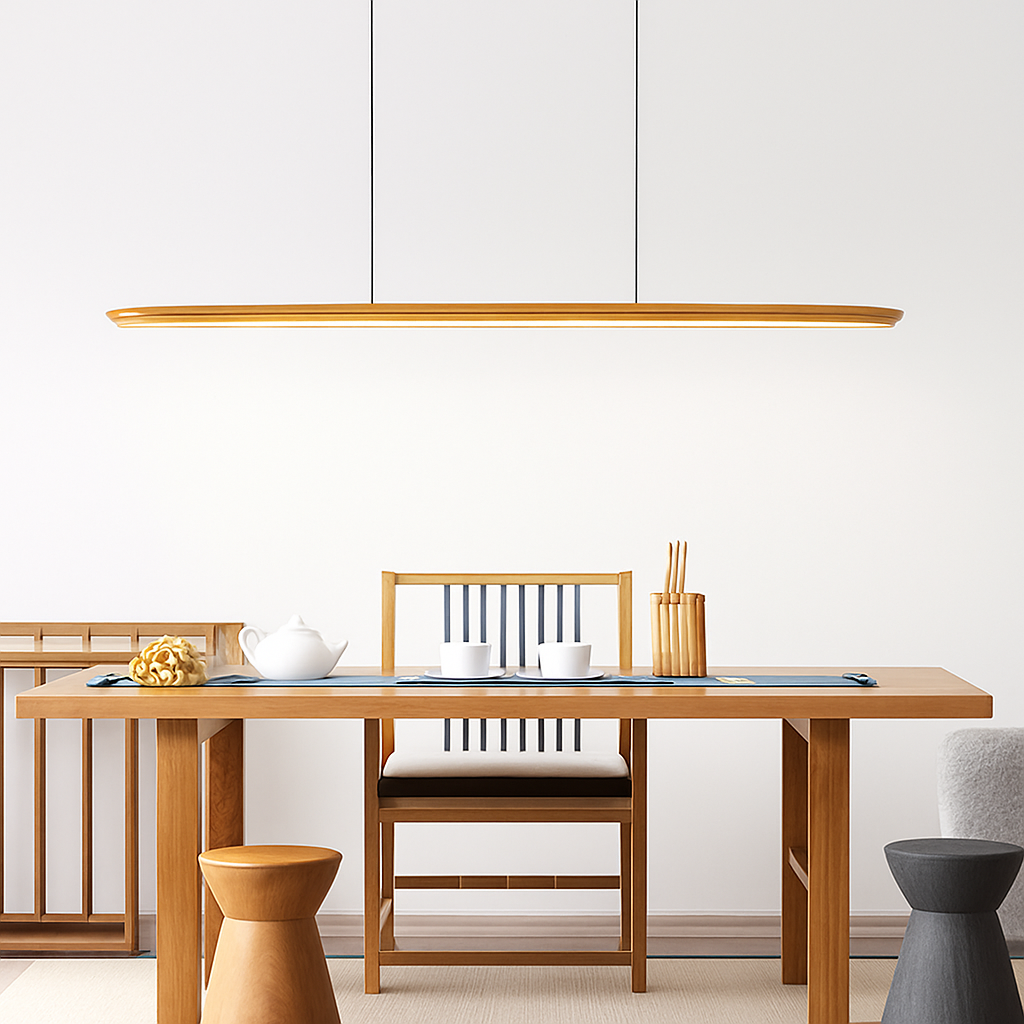 suspension LED en noyer noir tendance