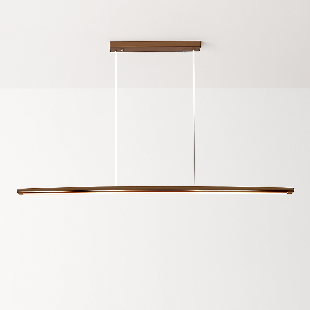 suspension LED en noyer noir tendance