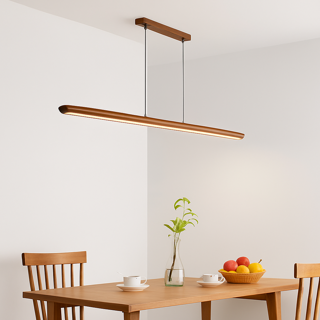 suspension LED en noyer noir tendance