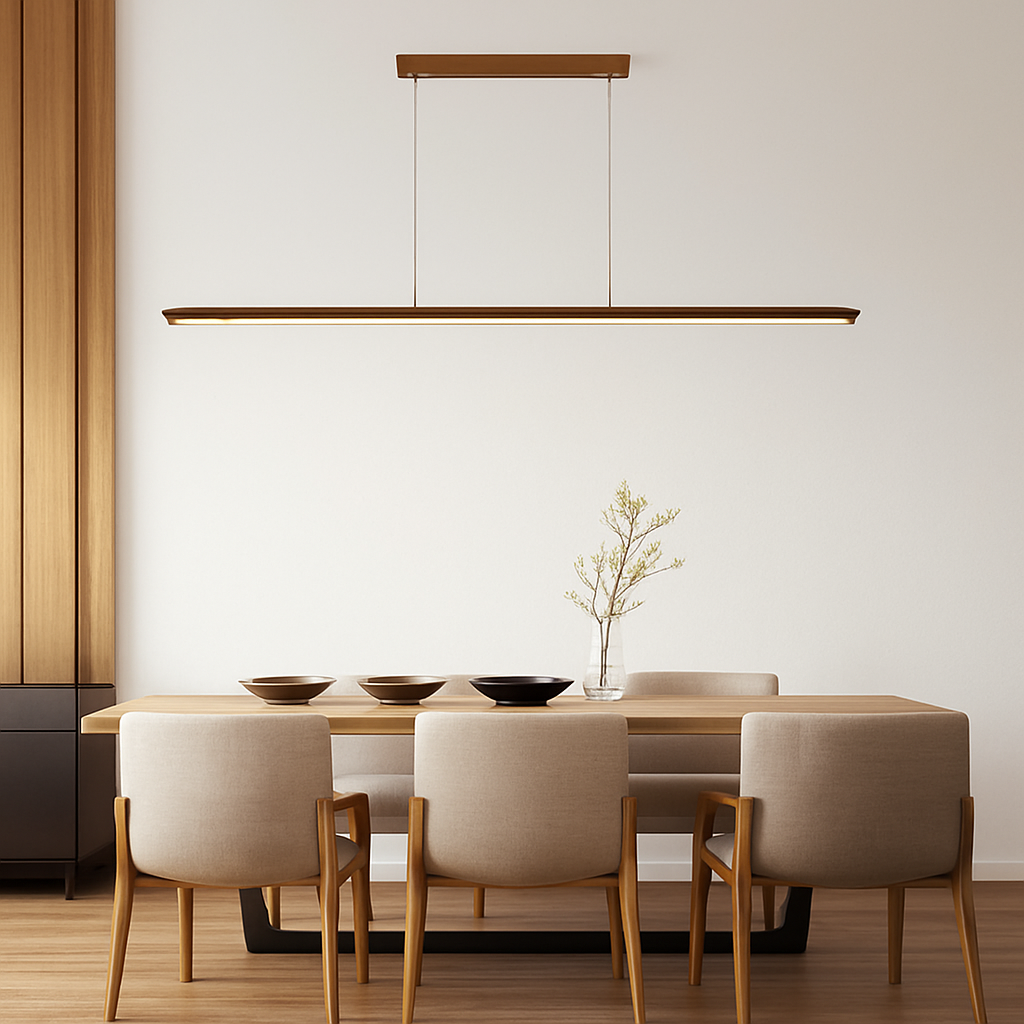 suspension LED en noyer noir tendance