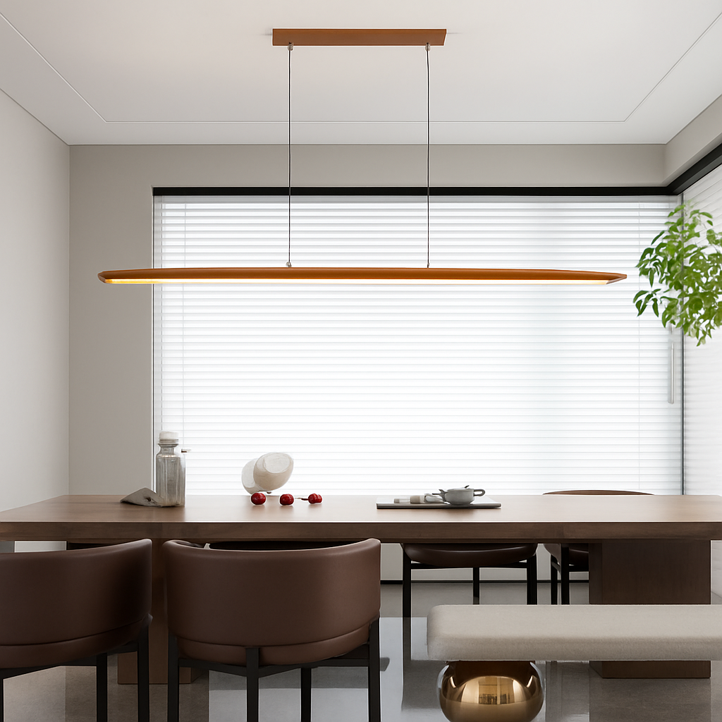 suspension LED en noyer noir tendance