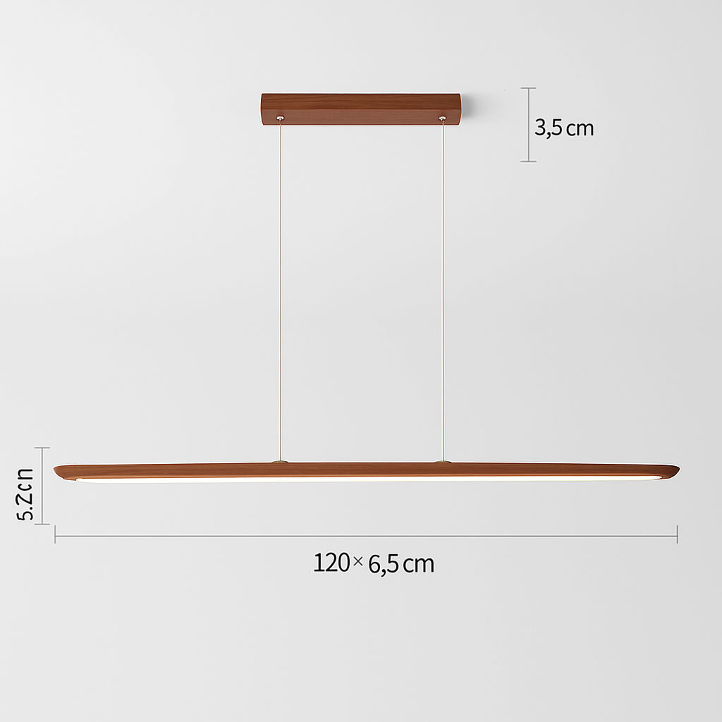 suspension LED en noyer noir tendance