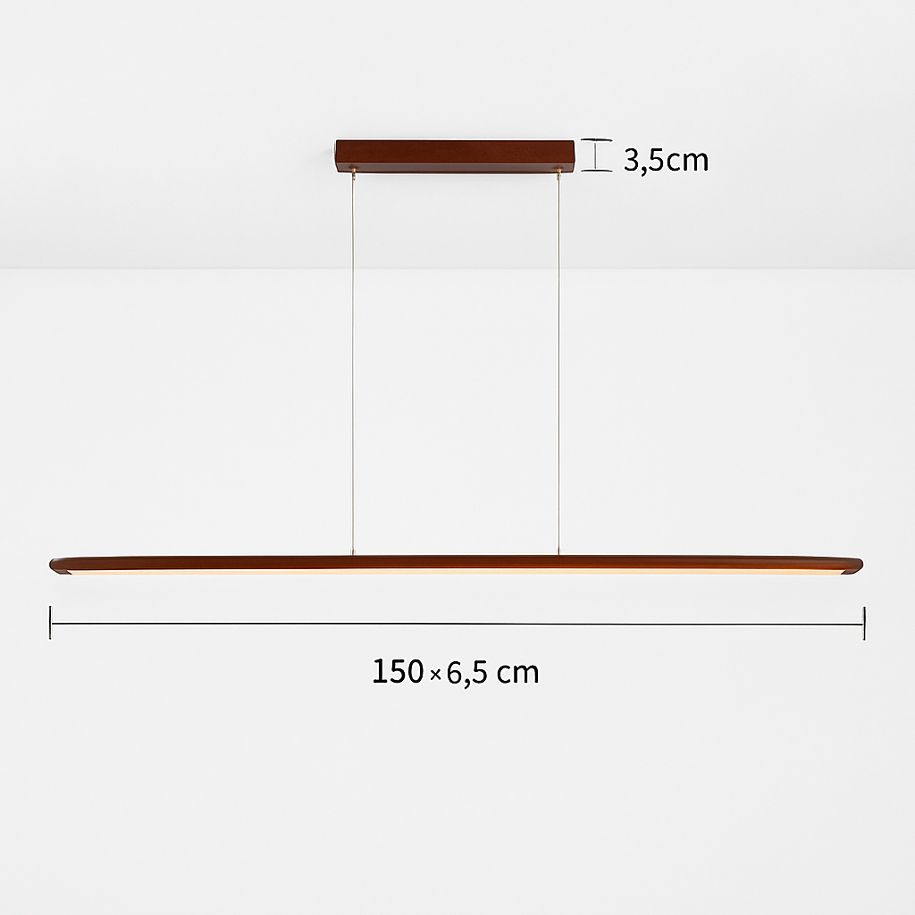 suspension LED en noyer noir tendance