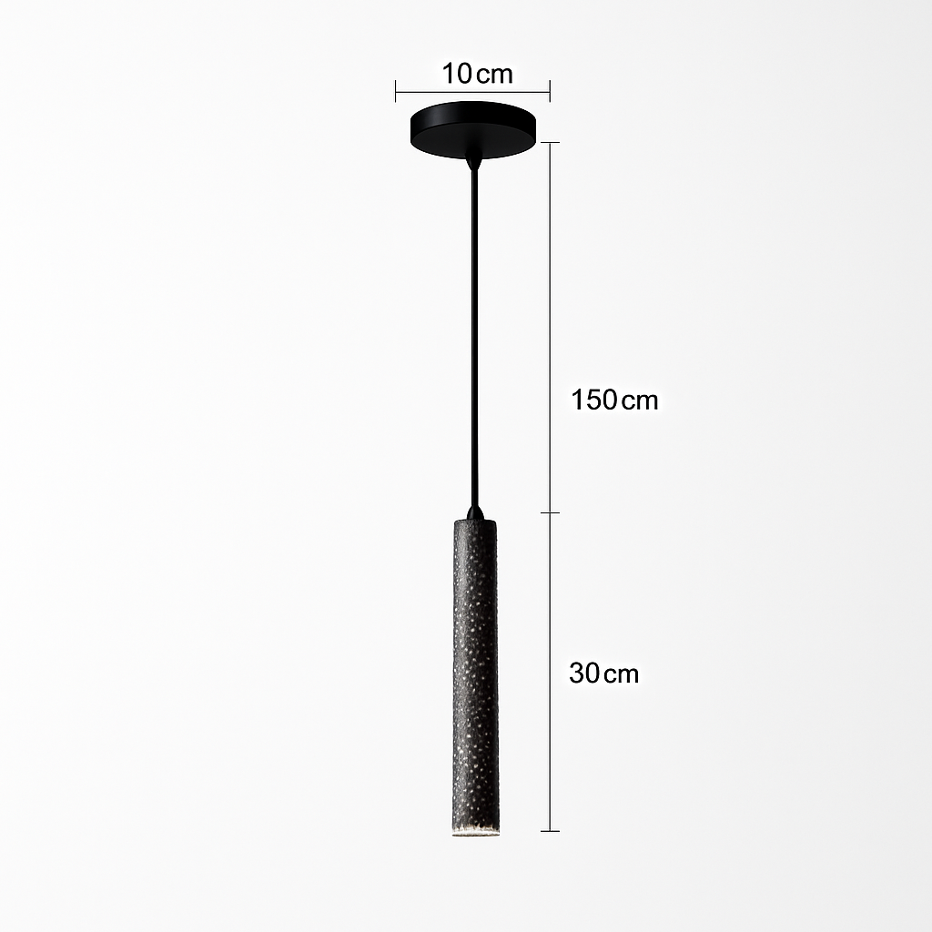 suspension led en pierre de ciment style industriel