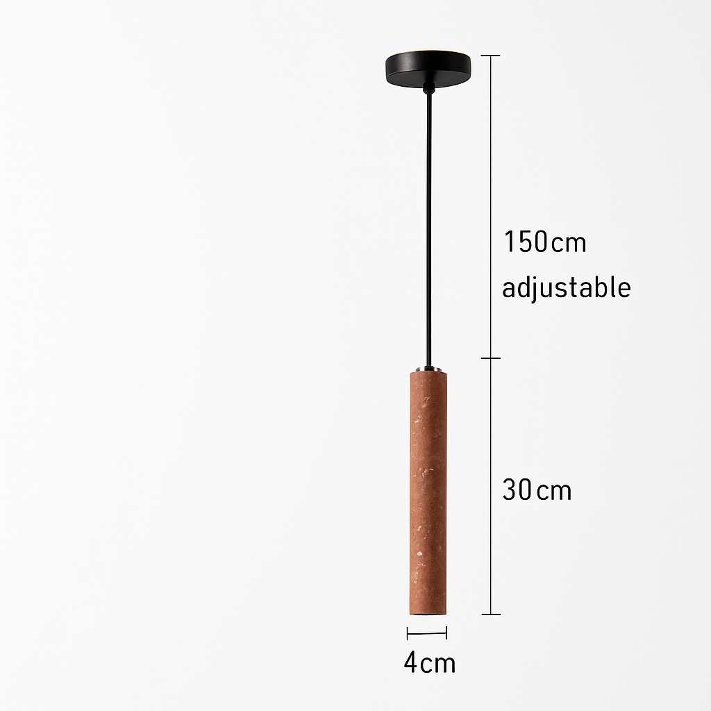 suspension led en pierre de ciment style industriel