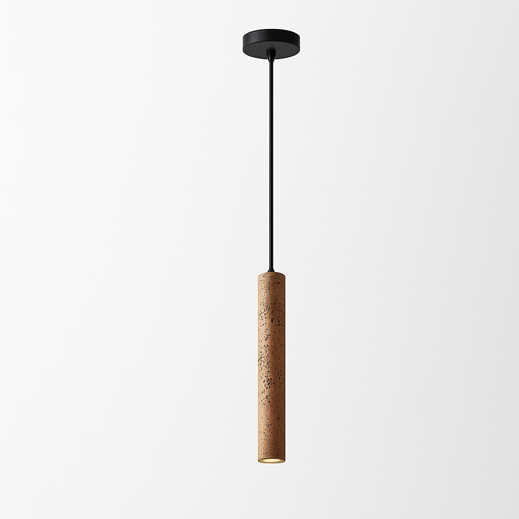 suspension led en pierre de ciment style industriel