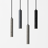 suspension led en pierre de ciment style industriel
