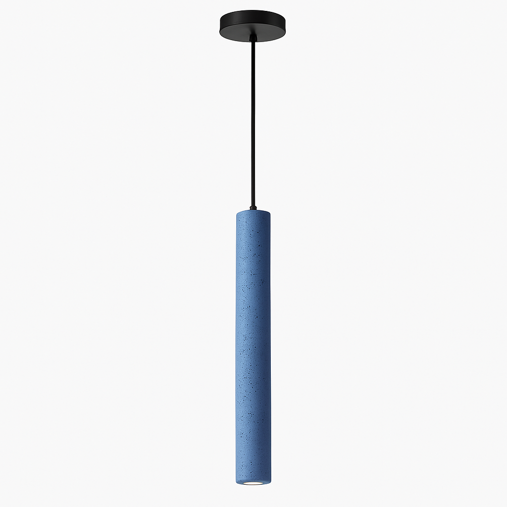suspension led en pierre de ciment style industriel