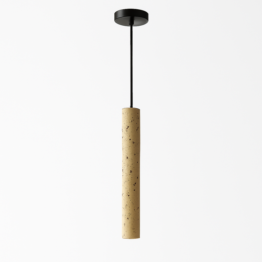 suspension led en pierre de ciment style industriel