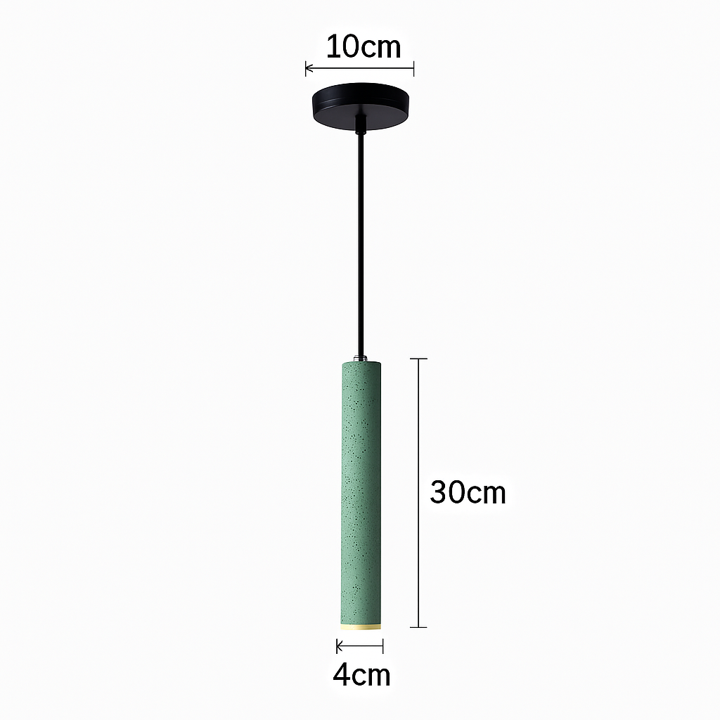 suspension led en pierre de ciment style industriel