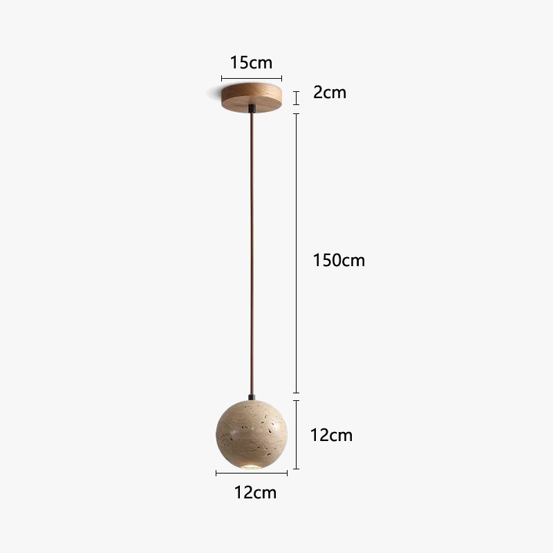 suspension à led en pierre de grotte design moderne pour intérieur