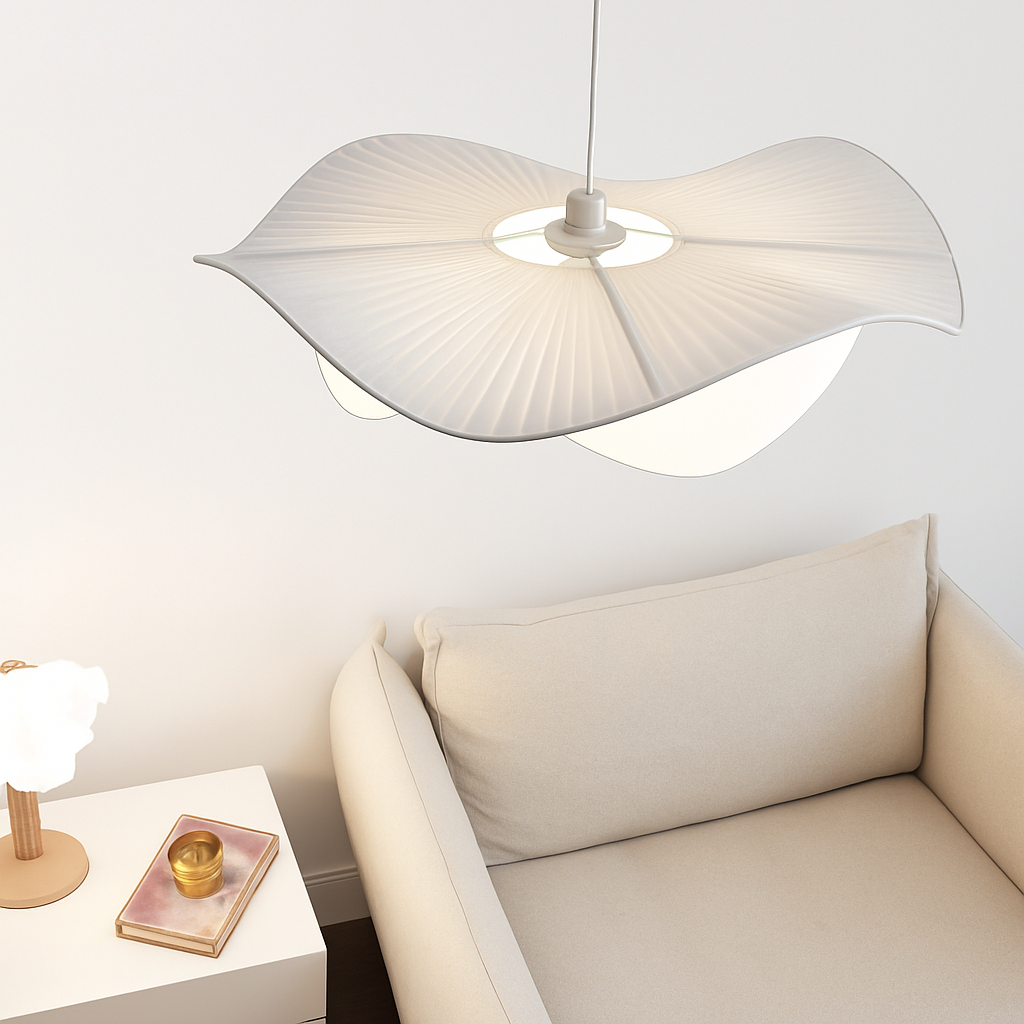 suspension LED en tissu style nordique idéale pour décoration intérieure