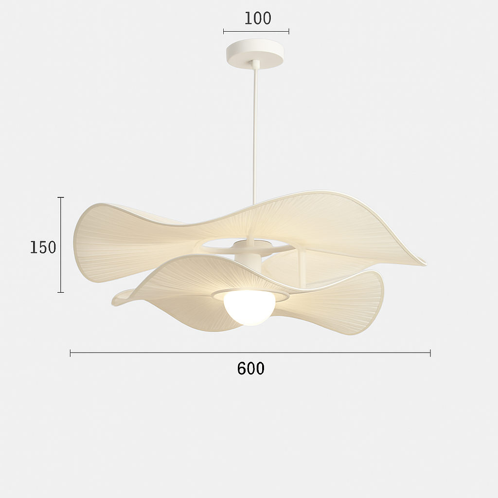 suspension LED en tissu style nordique idéale pour décoration intérieure