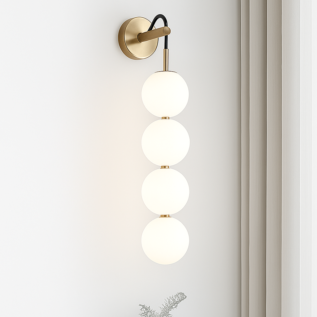 Suspension LED en verre au design nordique gris fumé