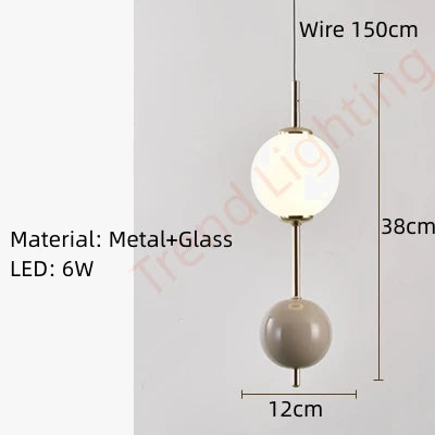 suspension led en verre avec fil réglable 4000k