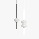Suspension LED en verre blanc moderne