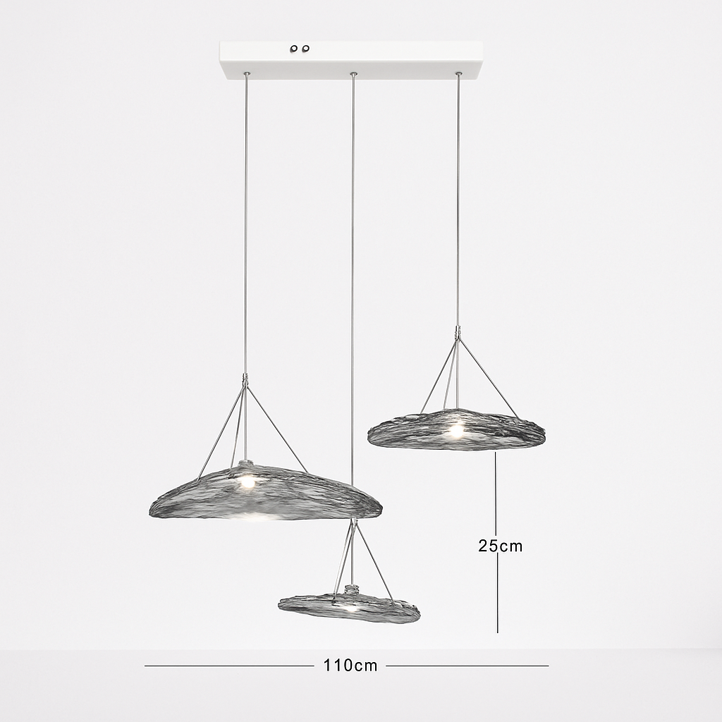 Suspension led en verre design nordic manta