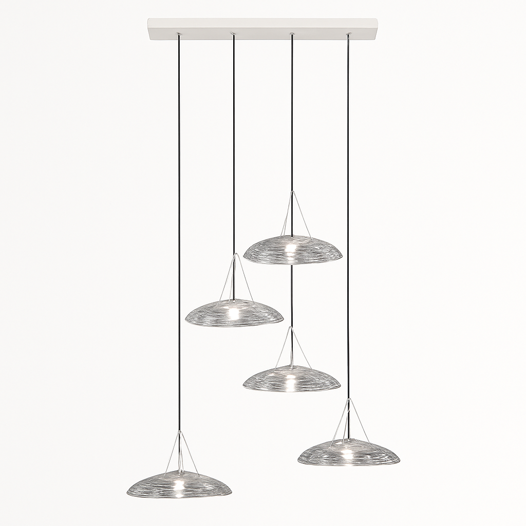 Suspension led en verre design nordic manta