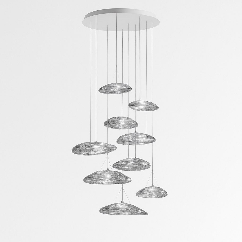 Suspension led en verre design nordic manta