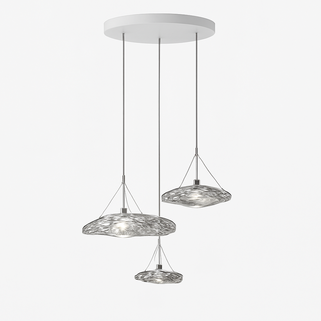 Suspension led en verre design nordic manta