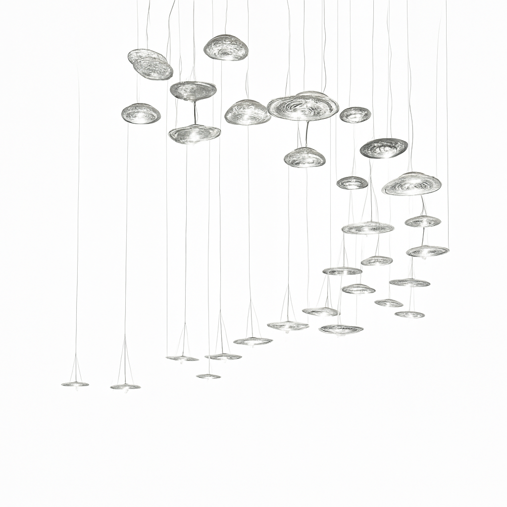 Suspension led en verre design nordic manta